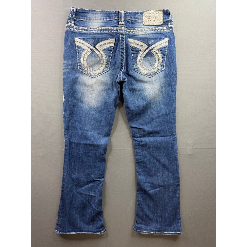 Big Star Jeans Women Blue Bootcut Embroidered Contrastโ Stitch 29x27